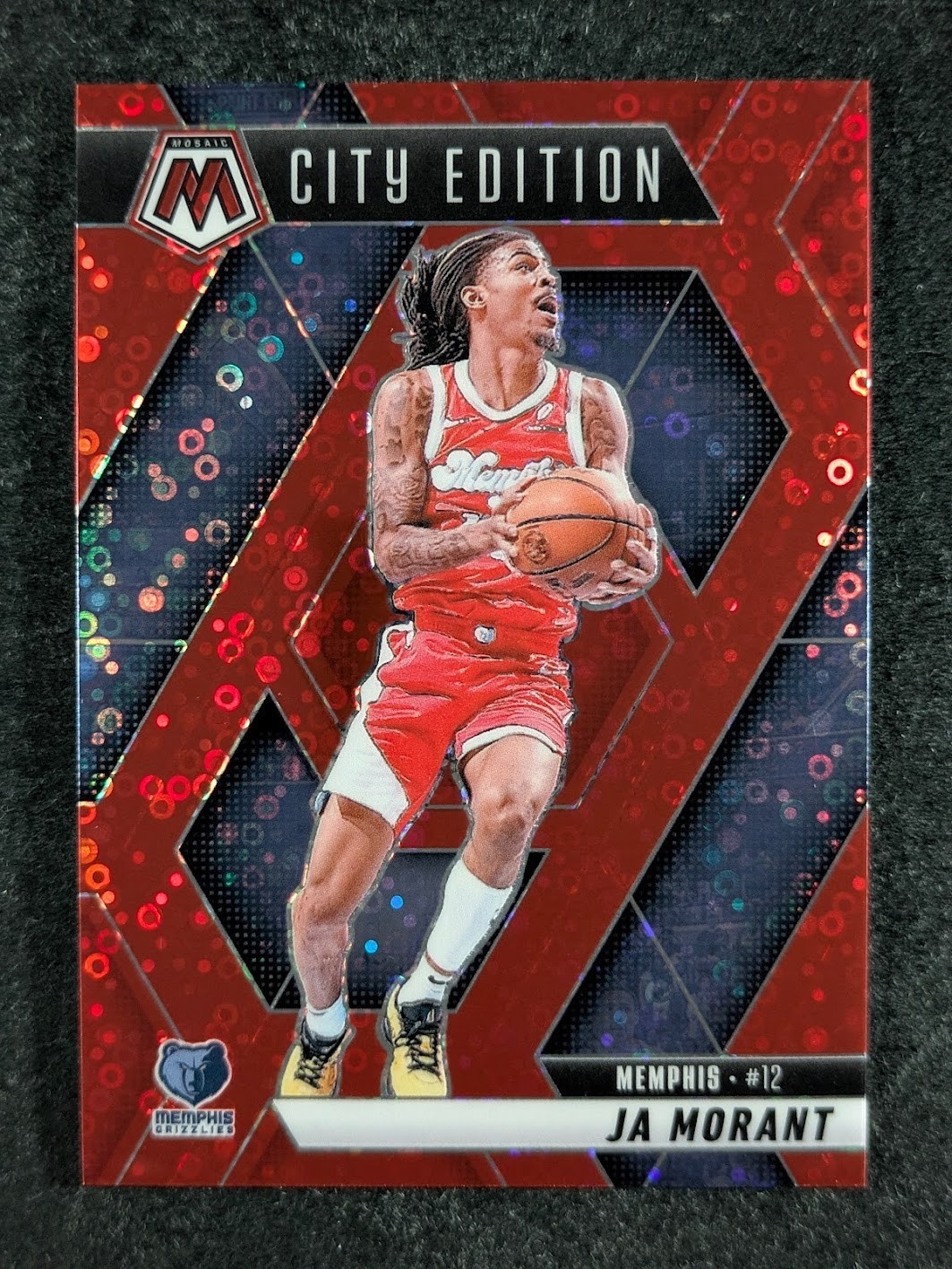 2024-25 Panini Mosaic JA MORANT 16/99 Red Fast Break Prizm City Edition SP #281