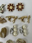 Vtg Rhinestone Clip On Pierced Earrings Jewelry Lot Tara Napier Cluster Enamel — photo 8