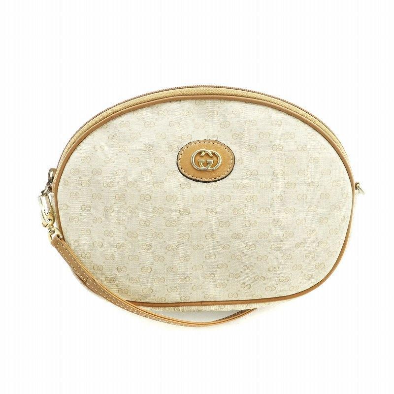 GUCCI GG Supreme Monogram PVC Crossbody Bag in Beige GY11 MQ OH