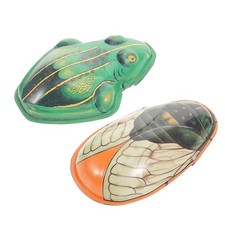  Jouets Pour Petits Animaux En Fer-blanc Rétro Amusants De Grenouille