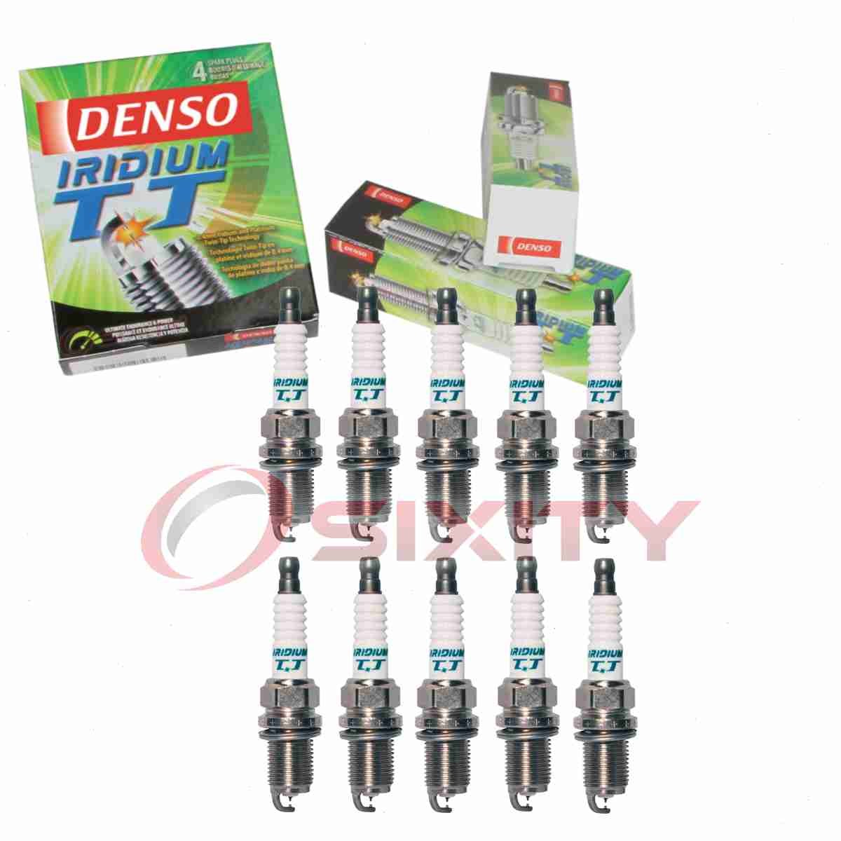 10 pc Denso Iridium TT Spark Plugs for 1994-2003 Dodge Ram 3500 8.0L V10 vf