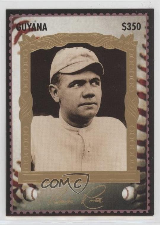 1994 Guyana Babe Ruth Sultan of Swat Stamp Cards $350 Babe Ruth #2 HOF 0b2