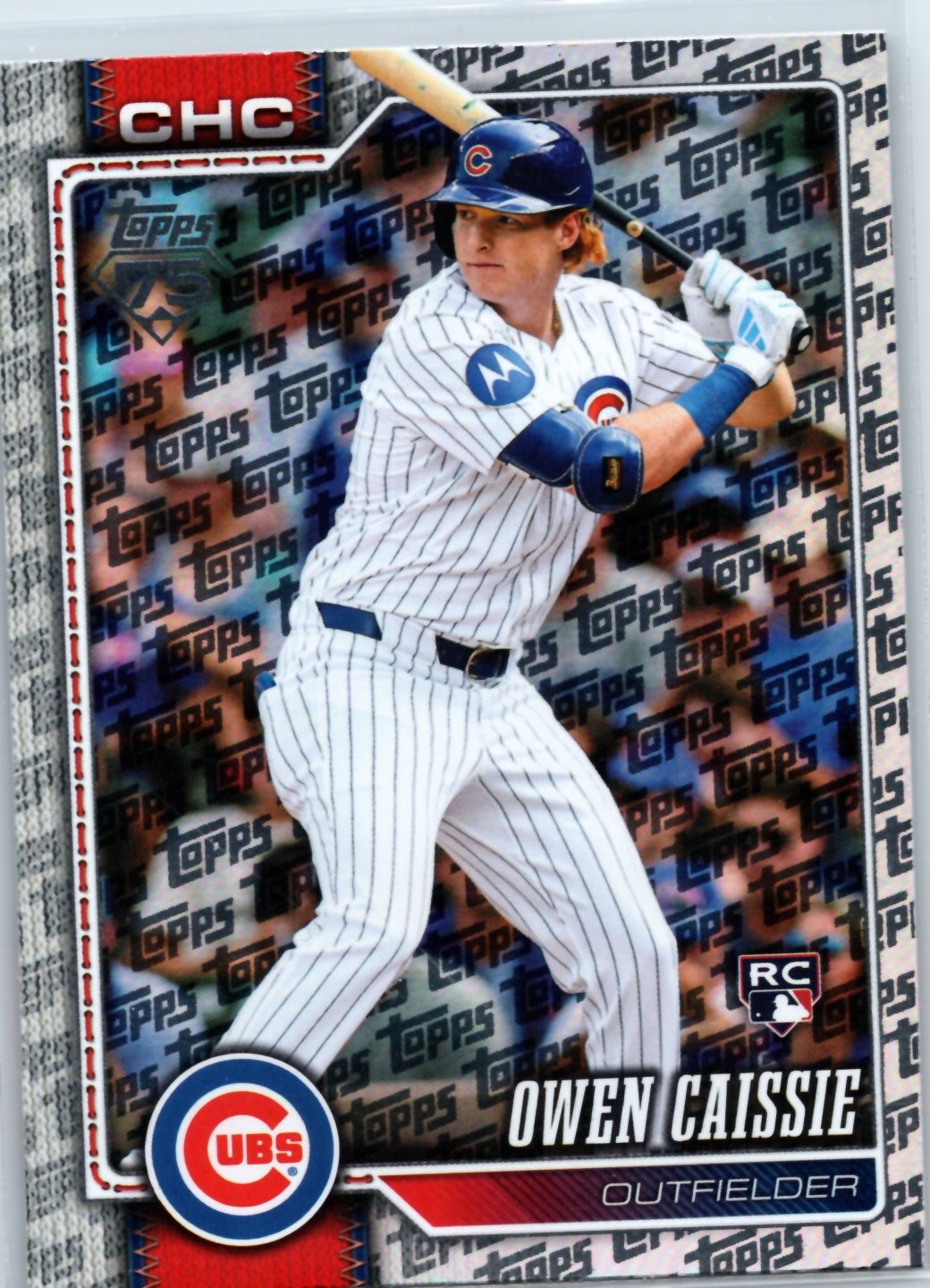 2026 Topps #233 Owen Caissie Topps Foil Pattern