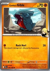 Cynthia's Gible 102/182 Common Destined Rivals