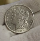1921 US Morgan Silver Dollar $1 AU+