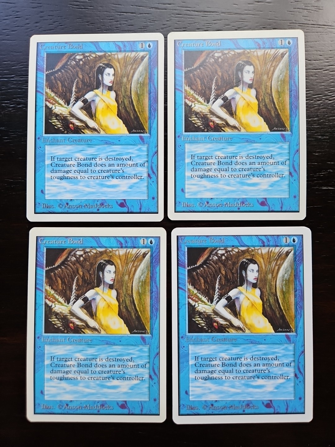 Magic The Gathering Unlimited Creature Bond X4 - Vintage Old School