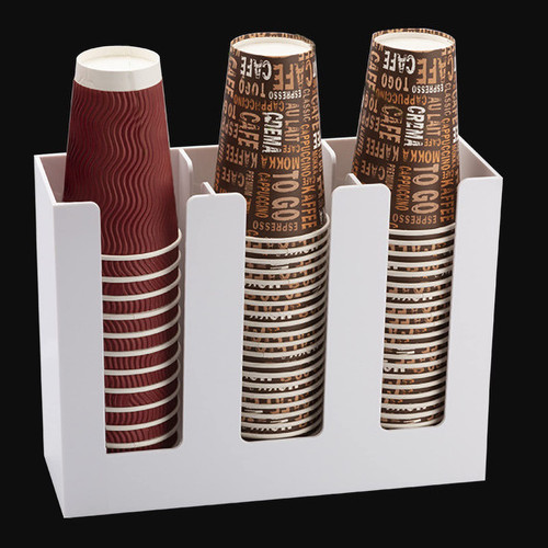 Disposable Paper Cup Dispenser, Acrylic Coffee Cup and Lid Storage Organizer ...