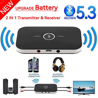 Bluetooth 5.3 Adapter Transmitter Empfänger Sender 2in1 Aux Audio TV Kopfhörer .