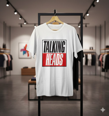 Talking Heads Classic Logo New Wave Band T-Shirt White Unisex - T428