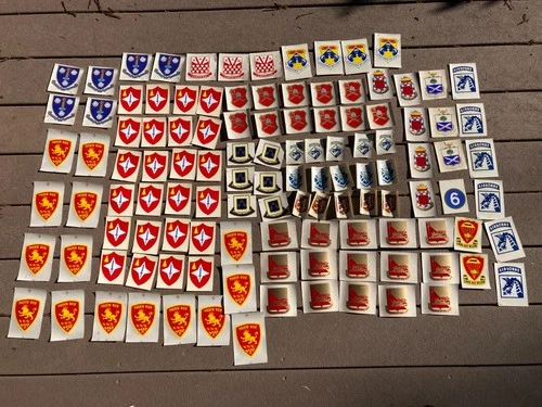 WW2 - Vietnam US Army Military M1 Helmet Liner Decal Insignia Lot