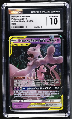 Mewtwo & Mew-GX graded CGC 10 for sale on eBay