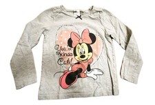 Pyjamaoberteil Gr. 122/128 H&M grau m. großem Minnie Mouse Print gut