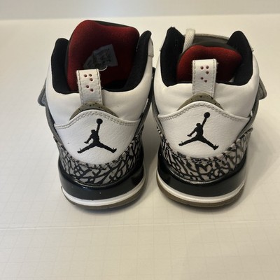 Jordan Flight 45 GS Sneakers White Cement Grey Leather 364757-161 Size 7Y US