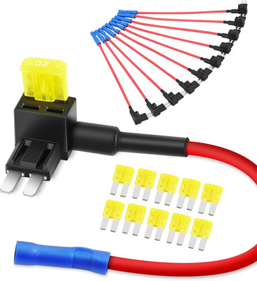 10 Pack Micro 2 Fuse TAP 12V Car Add a Circuit ATR Blade Adapter with 20A II Fus