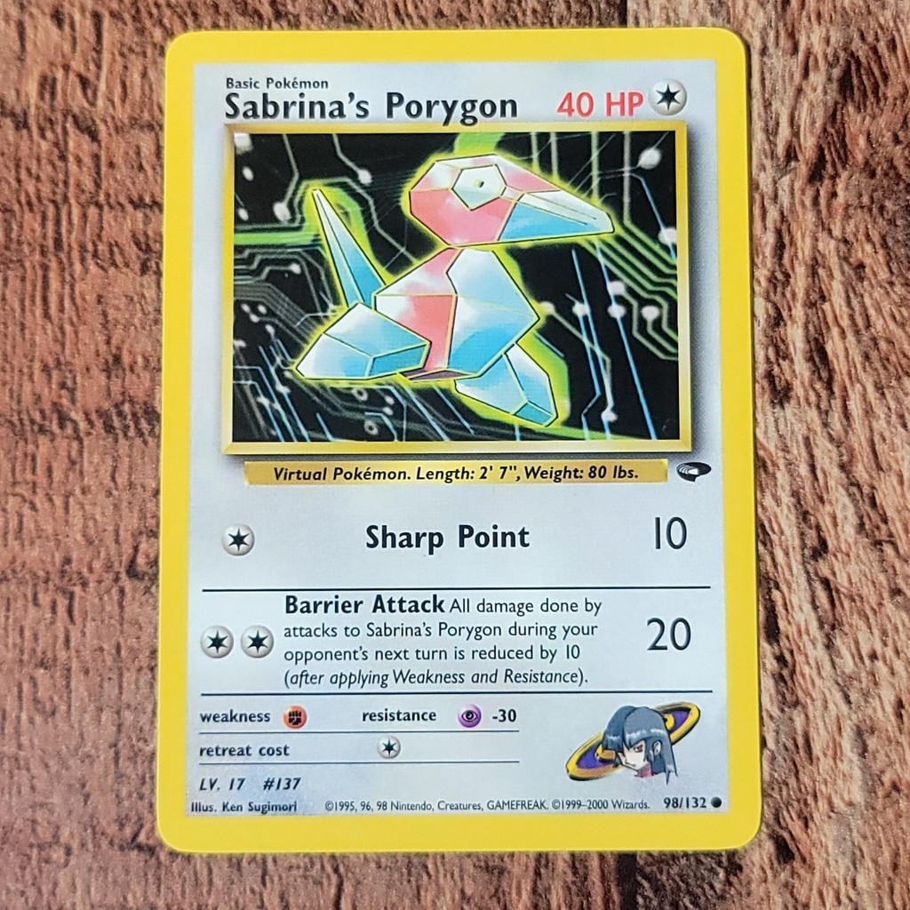 Sabrina's Porygon NM 98/132 Gym Challenge Common Vintage WOTC Pokemon Card 2000