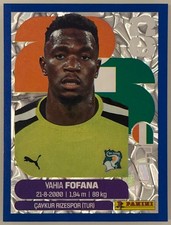 Vahia Fofana Panini FIFA World Cup 2026 Blue Crumple Parallels Sticker