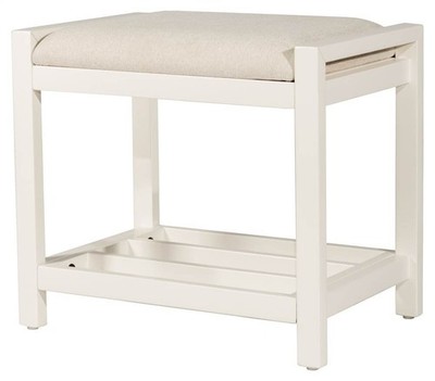 Hillsdale Furniture Amelia, White Vanity Stool