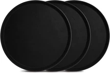 TOPZEA 3 Pack Large Restaurant Serving Tray, 16 Inch Plastic round Server Tray, 