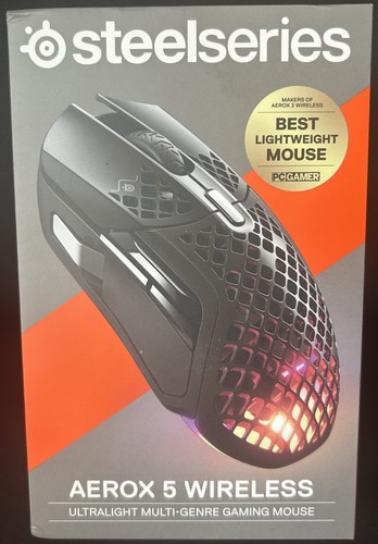 SteelSeries Aerox 5 Wireless - Holey RGB Gaming Mouse-Ultra-lightweight (Sealed) - 第 1/4 張圖片