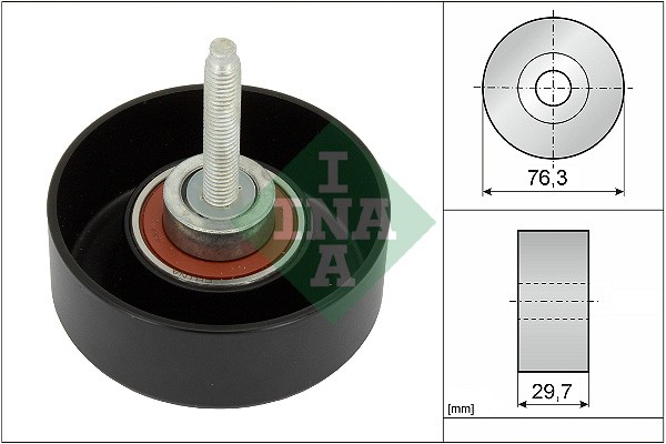 532 0651 10 INA Idler/Guide Pulley, V-ribbed Belt for Ford, Ford (Changanese)