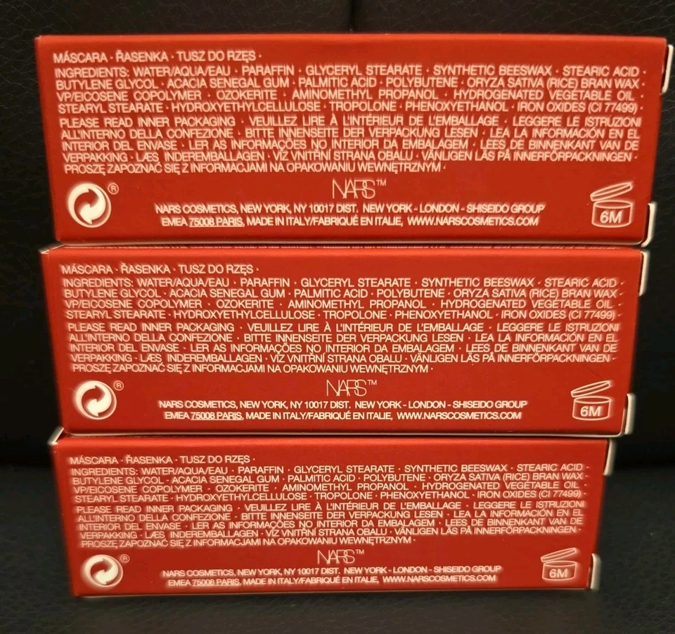 Máscara de pestañas Nars Climax dramática voluminizadora #7010 explícita negra 0,08 OZ lote de 3 Foto 3 de 3