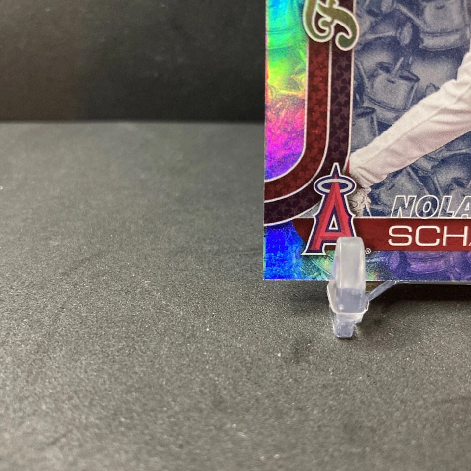 2025 Topps Series 1 Future Stars Nolan Schanuel SSP 2/5 Watering Can Angels - Image 4 of 4