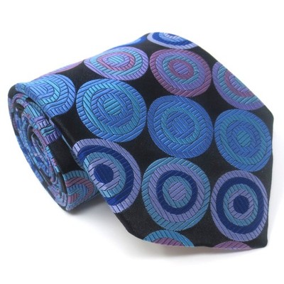 Robert Talbott Best of Class Multi-Color Silk Jacquard Geometric Bullseye Long