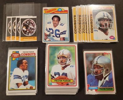 Lot of 55+ Assorted PRESTON PEARSON Football Cards 1972-1981 3xChamp FB4384
