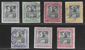 Barbados, 1906, Scott #102-108, Lord Nelson Issue, Complete Set, Used
