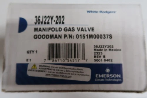 White Rodgers Manifold Gas Valve 36J22Y-202 Goodman 0151M000375 Heating