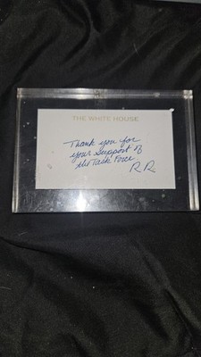 Ronald Reagan  Thank you for your support of the task force.  Lucite Paperweight