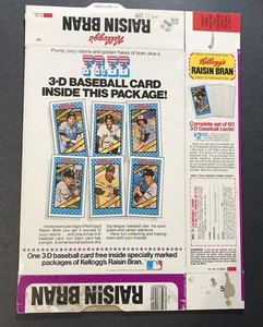 1980 Kellogg's 3D Baseball Cereal Box Complete George Brett Willie Stargell 20oz