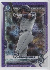 2021 Bowman Chrome Prospects Mega Box Purple Mojo Refractor Julio Rodriguez 0xz8