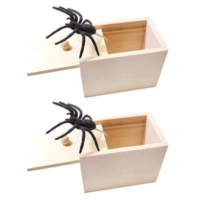 2 Stück Spinne in einer Box Streich, 5,5 x 6 x 9 cm / 2,2 x 2,4 x 3,5 Zoll 