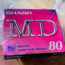 Four (4)  New sealed  Sharp MD-R 80 Recordable MiniDisc 80 min Audio Blank