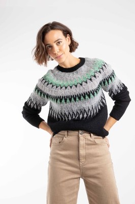 Weird Fish Pullover Zeder Metallic Fair Isle