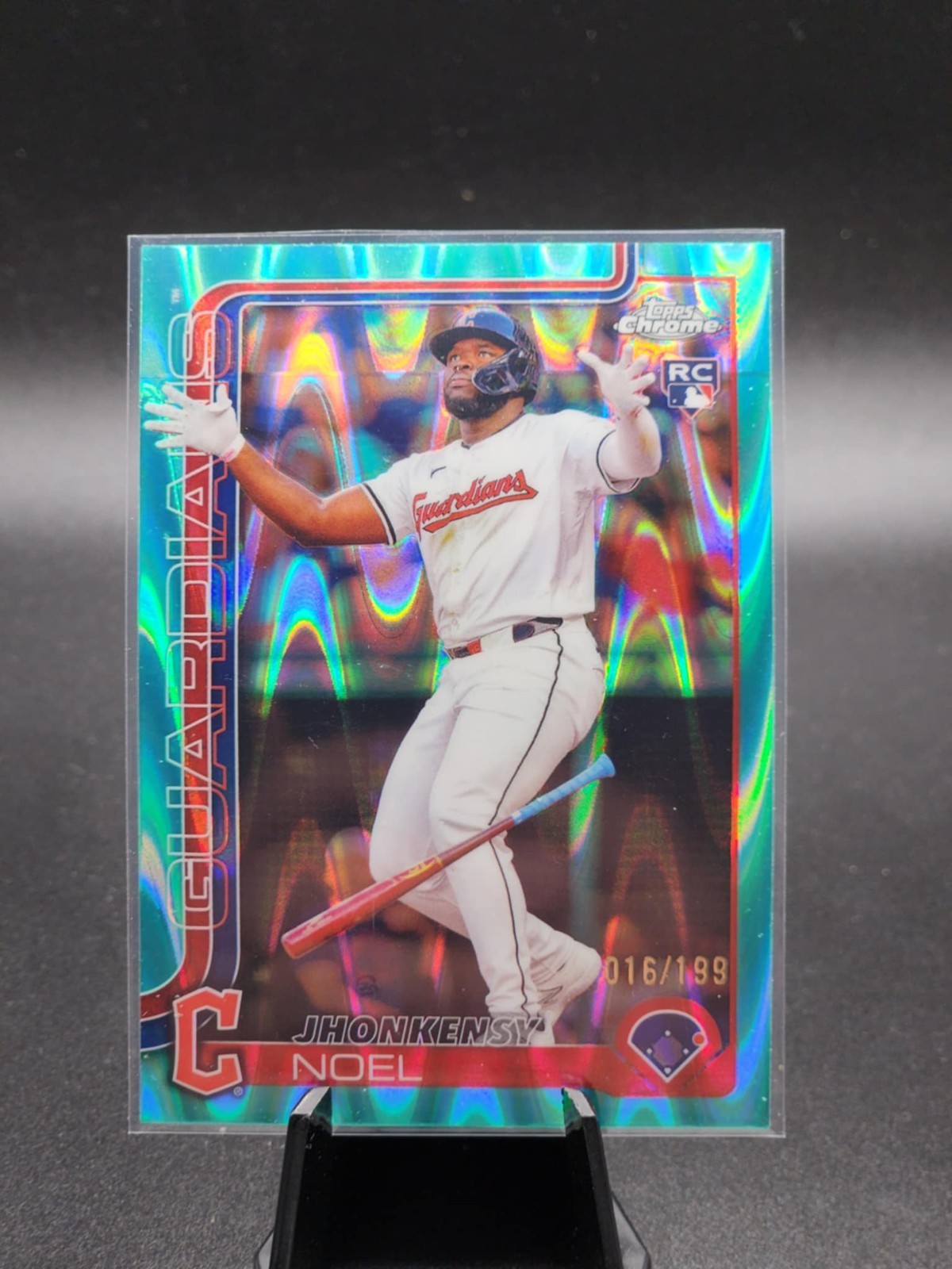 2025 Topps Chrome - Jhonkensy Noel (#291) Aqua RayWave Refractor /199 RC