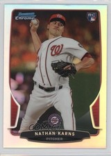 2013 Bowman Draft Chrome Refractor Nate Karns #3 3gu