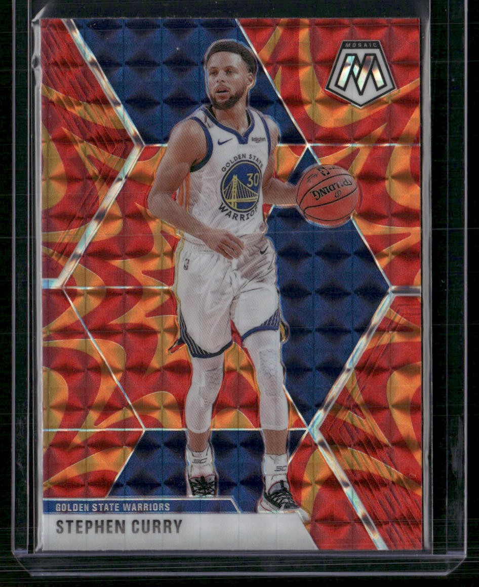 2019-20 Panini Mosaic #70 Stephen Curry Reactive Orange