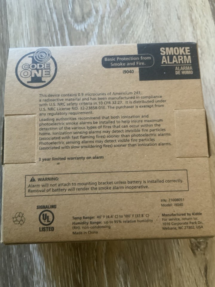 Code One Model i9040 Smoke Alarm. New In Box | eBay