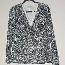 Emma James Y2K Semi Sheer Top Size XL Mesh Fairy Whimsygoth Empire Waist Lace