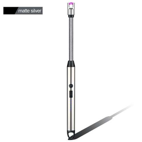USB Rechargeable Electric Windproof Lighter Candle Lighters BBQ Arc Long Neck - Foto 23 di 27