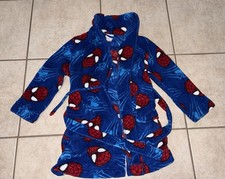 Marvel The Amazing Spider-Man 2 Blue Fleece Bathrobe Robe Belt Tie Boys S 6