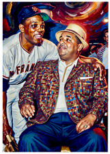 WILLIE MAYS & ROY CAMPANELLA * Novelty * BASEBALL * Illustrated Art Card * ACEO