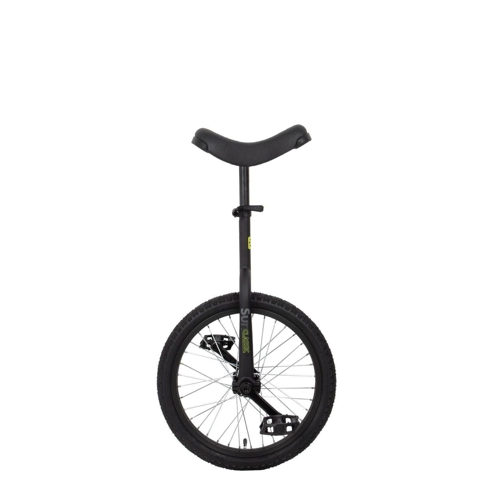 S Classic Unicycle 18" - Matte Black, Sealed Bearings, Quick Release