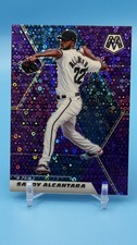 2021 Panini Mosaic Sandy Alcantara QUICK PITCH PURPLE PRIZM /50 #90 MT+