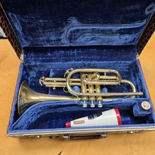 VINTAGE ROTH REYNOLDS CORNET TRUMPET 86357 W/ ORIGINAL CASE Plays 