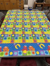 Sesame Street Full size Bed Flat Sheet geometric colorful print Elmo Cookie