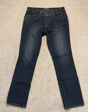 Crest Jeans Womens Size 13/14(34x34) Stretch Straight Leg Dark Wash Denim 2000's