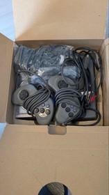 Sega Saturn HST-0004 Console 2 Controllers Knights Game Tested Japan